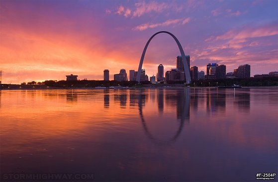 St Louis Arch October sunset