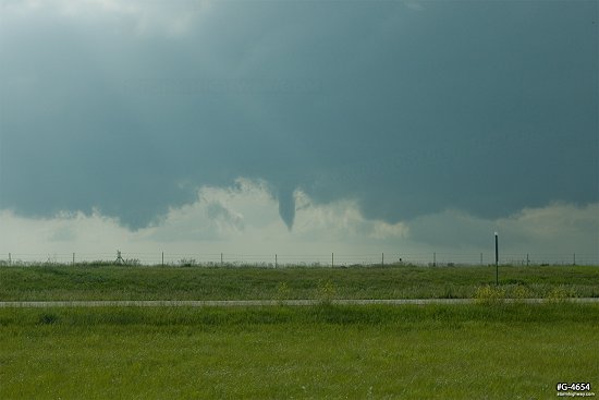 Brief tornado funnel