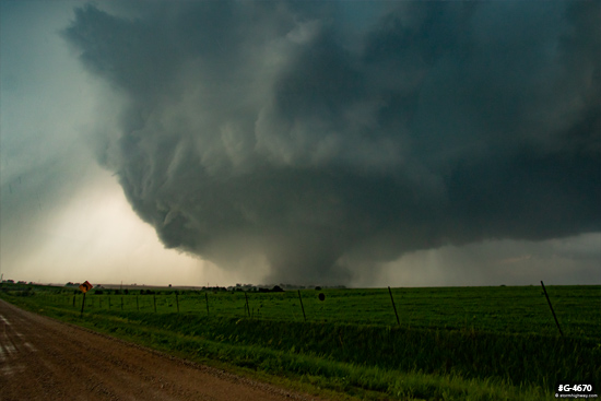 A roaring EF4 wedge tornado moves near Solomon, Kansas