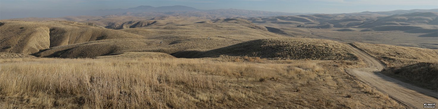 Panorama of the San Andreas Fault in the eastern Carrizo Plain National Monument, California