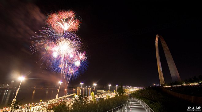 July 4 fireworks on the riverfront