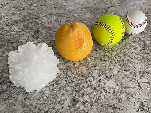 4.75 inch hailstone size comparison