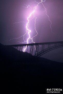 Lightning over New River Gorge Bridge